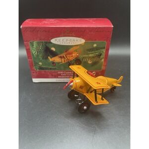 Hallmark,‎ 1930 Custom BIPLANE Ornament (QX6975) 2001, Kiddy Car Classic